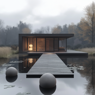 Modern Cabin on Lake