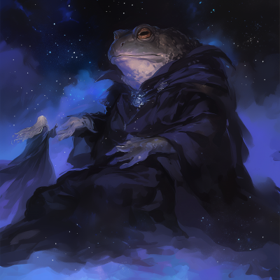 Dark Fantasy Toad in Space