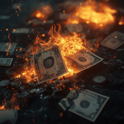 Burning Money Animation