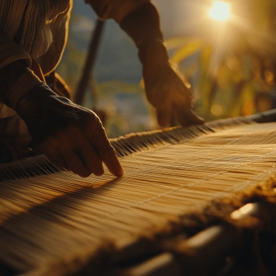 Sunset Weaving in Bamboo