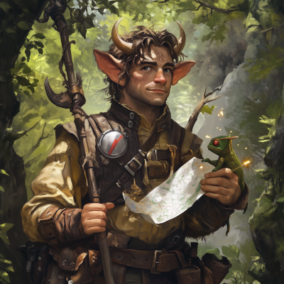 Fantasy Firbolg Cartographer