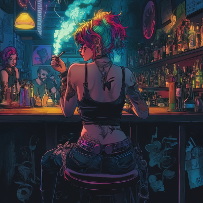 Crowded Punk Bar