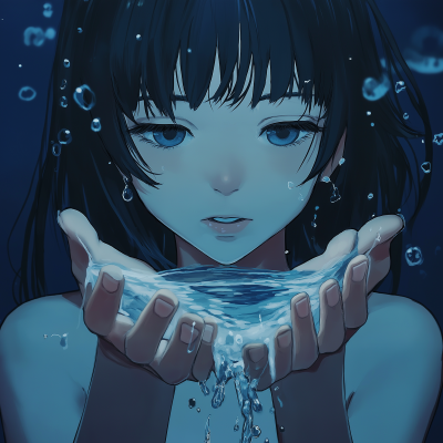 Anime Girl with Water