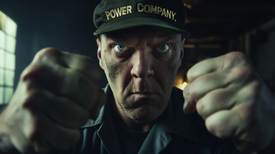 Enraged Power Company Worker