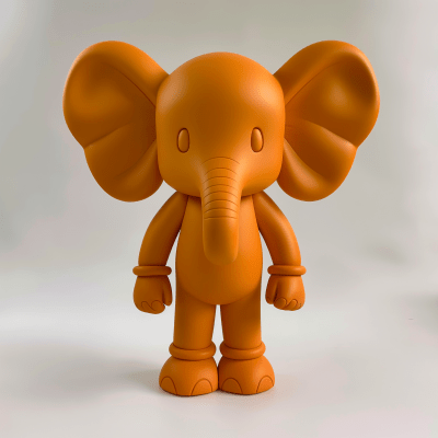 Kaws Style Baby Elephant Sculpture