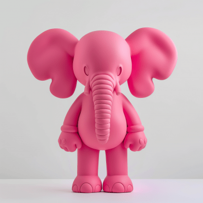 Kaws Style Elephant Sculpture