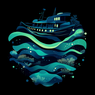 Bioluminescent Swamp Boat