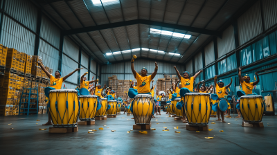 Brazilian Samba School Drummers