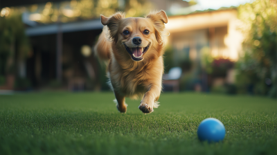 Happy Brazilian Dog on Lawn