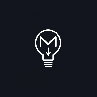 Logo Design with Light Bulb and Arrow