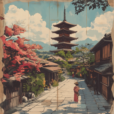 Vintage Japanese Scene