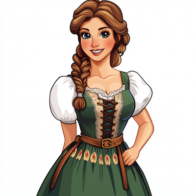 Bavarian Woman Doodle