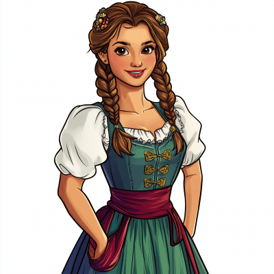 Bavarian Woman Doodle