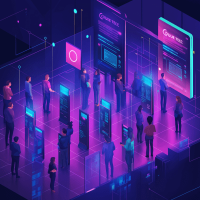 Futuristic Queue Tech Holding Page