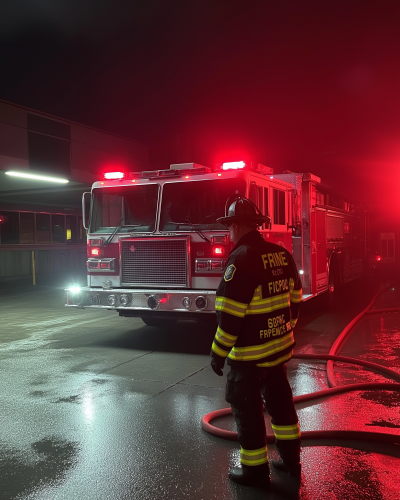 Firefighter at the Station