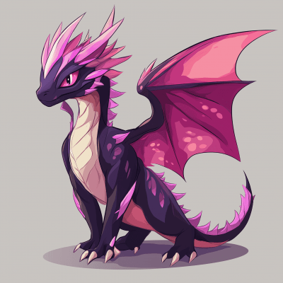 Magenta Dragon in Pokemon Style