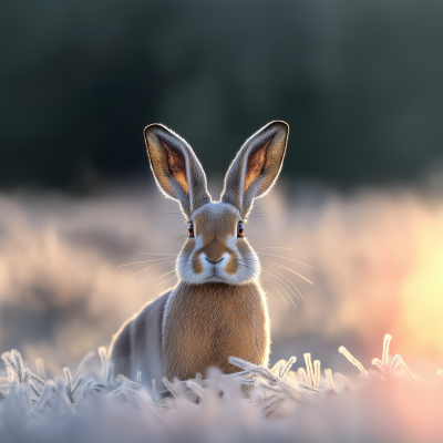 Wild Hare in a Blizzard