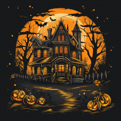 Haunted House Halloween Design