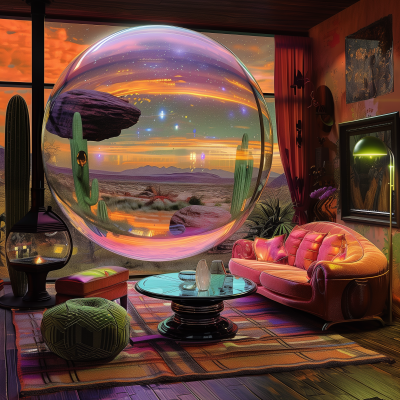 Futurist Surreal Living Room