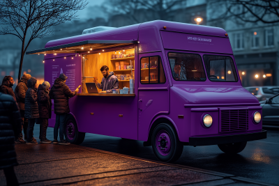 Purple Food Truck Design Services
