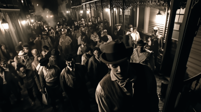 Crowd in the French Quarter