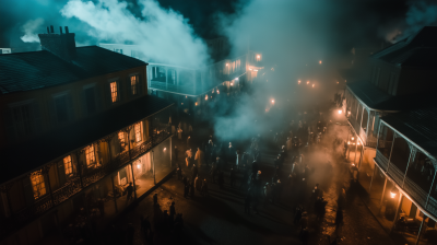 Aerial View of New Orleans French Quarter