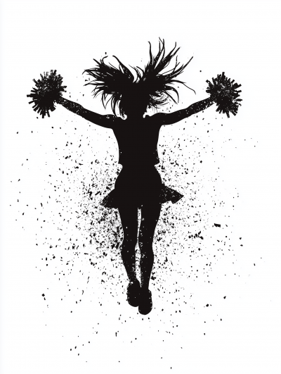 Jumping Cheerleader Silhouette