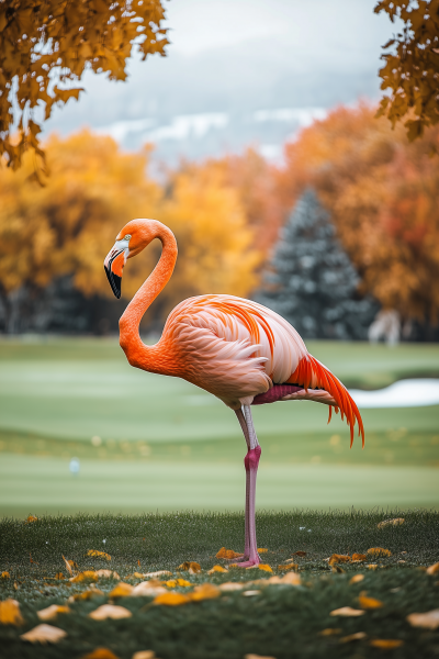 Flamingo on Golf Course