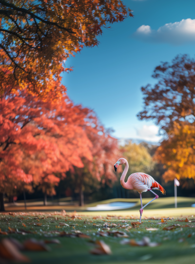 Flamingo by the Well