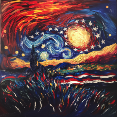 Starry Night Themed Artwork