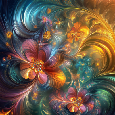 Colorful Floral Swirl