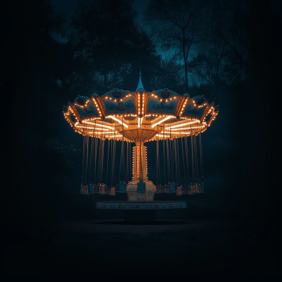 Vintage Illuminated Carousel