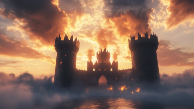 Majestic Black Brick Castle