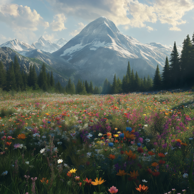 Mountain Meadow Landscape