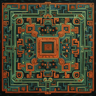 Colorful Shipibo Pattern