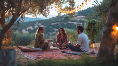 Evening Discussion in the Garden