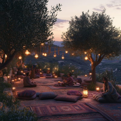 Evening Mediterranean Garden