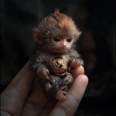 Tiny Monkey in Hand