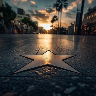 Low Angle Star on Walk of Fame