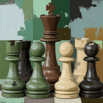 Pop Art Chess Pieces