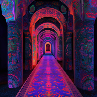 Psychedelic Arabesque Tunnel