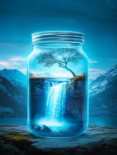 Waterfall in a Jar