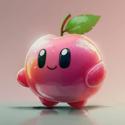 Kirby in Shiny Apple Costume