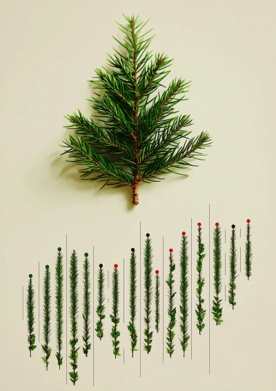 Fir Tree Line Diagram