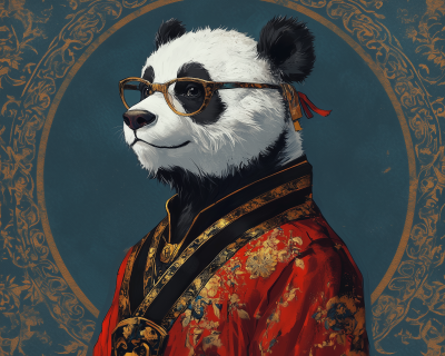 Anthropomorphic Panda Portrait