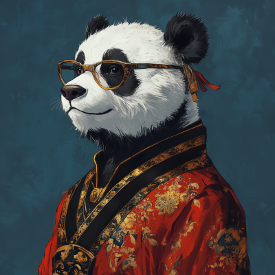 Anthropomorphic Panda Portrait