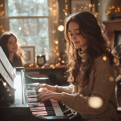 Teenager Playing Piano