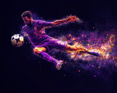 Abstract Soccer Player