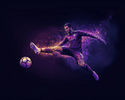 Abstract Soccer Player