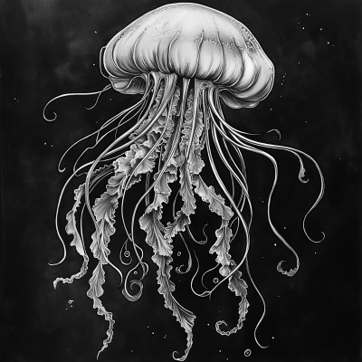 Feminine Jellyfish Illustration